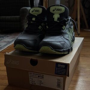 ASICS Gel-Quantum 90 - Black and Lime Green Athletic Shoes